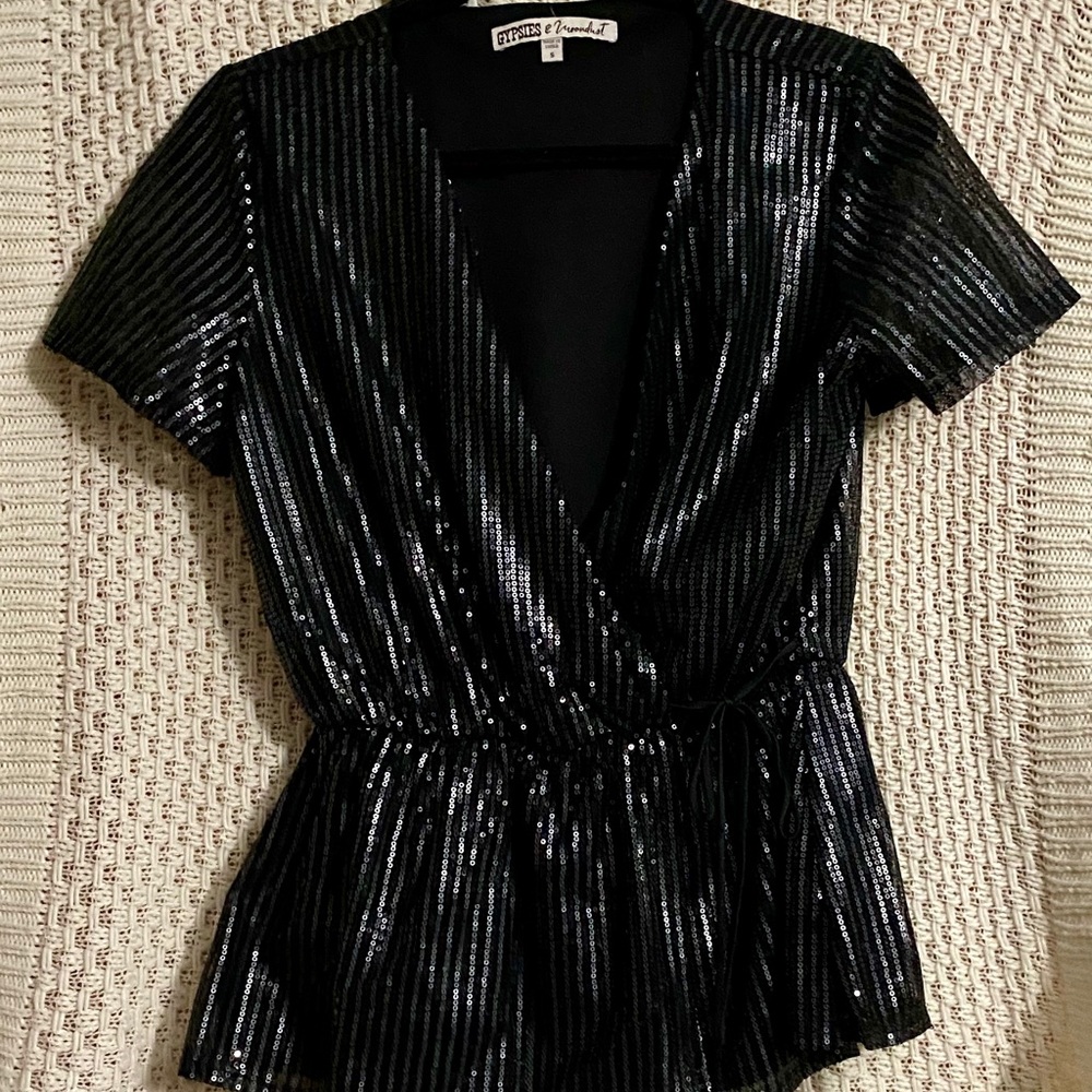 Sequin dressy blouse